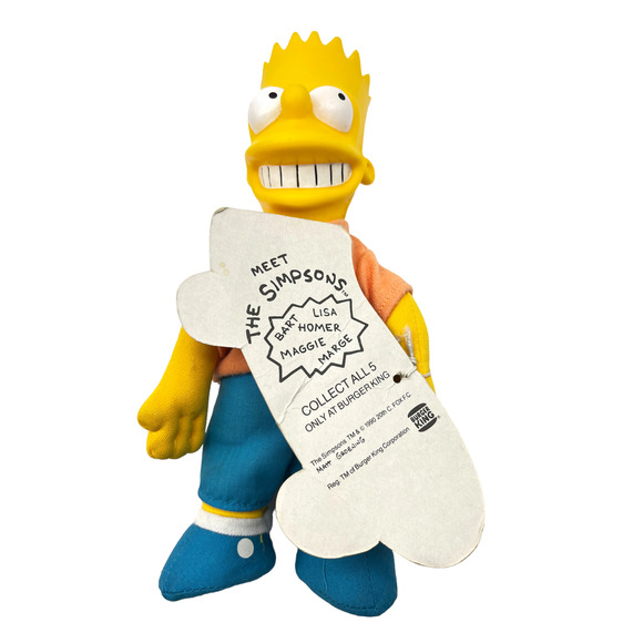 Bart 9" & Lisa 8" Simpson Doll Plush Vintage Mattel 20th Century Fox 1990 - Picture 9 of 11